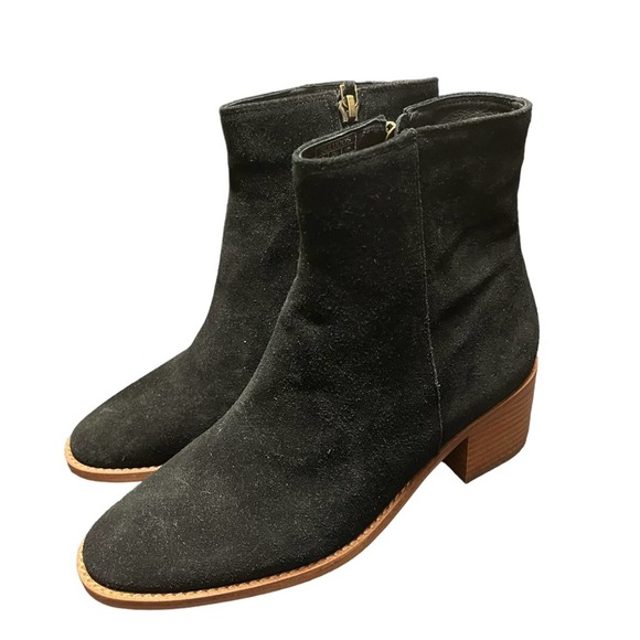 Soludos Venetian bootie black suede leather womens shoe‎ size 7 - Picture 1 of 7